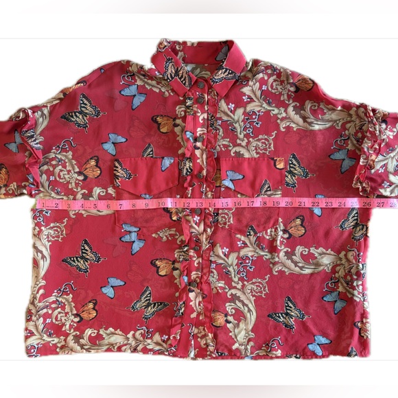 The Kooples Red Floral Blouse - Picture 11 of 11
